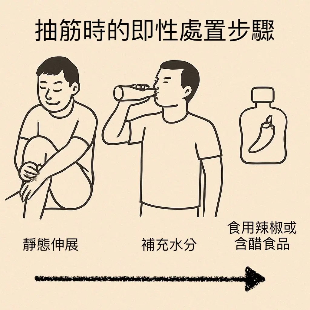 緊急減輕不適現象肌肉不自主收縮現象的方式